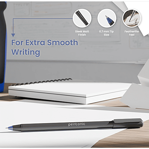 Linc Pentonic Ball Pens - 0.7 mm Tip, Blue Ink, 10 pcs Smart
Elegant