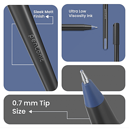 Linc Pentonic Ball Pens - 0.7 mm Tip, Blue Ink, 10 pcs Smart
Elegant