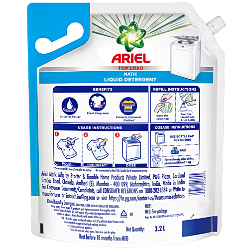 Buy Ariel Matic Liquid Detergent Top Load Online at Best Price of Rs