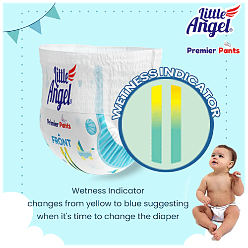 Buy Little Angel Premier Pants Baby Diapers With Wetness Indicator, New Born, Up To 5 kg