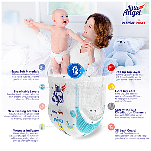 Buy Little Angel Premier Pants Baby Diapers With Wetness Indicator