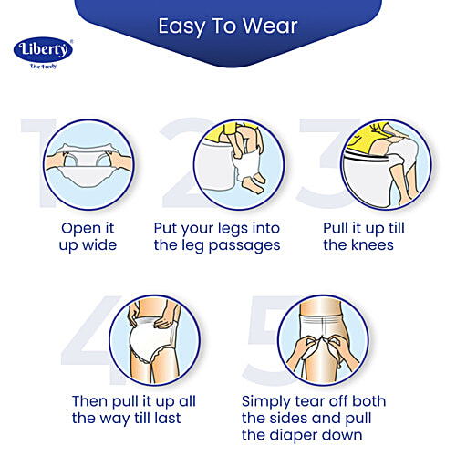 Liberty Diapers Eco Adult Diaper Pants, Extra Large (XL) Waist Size (96-165cm | 38-65 inches), 20 pcs  Unisex, High Absorbency, Leak Proof, Overnight Protection