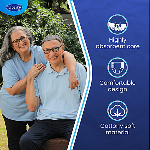 Liberty Diapers Eco Adult Diaper Pants, Extra Large (XL) Waist Size (96-165cm | 38-65 inches), 20 pcs  Unisex, High Absorbency, Leak Proof, Overnight Protection