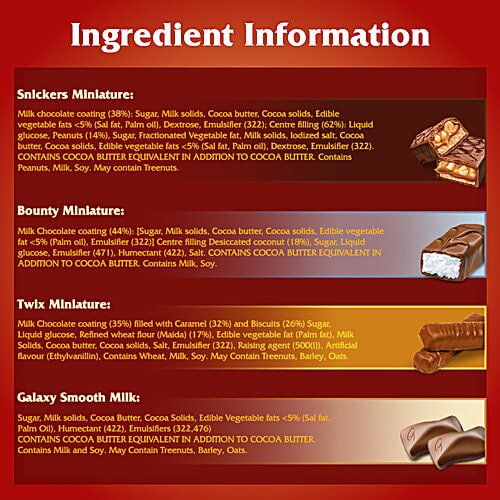 Snickers Mixed Minis Chocolate, Assorted, 103.5 g