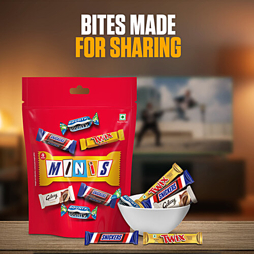 Snickers Mixed Minis Chocolate, Assorted, 103.5 g