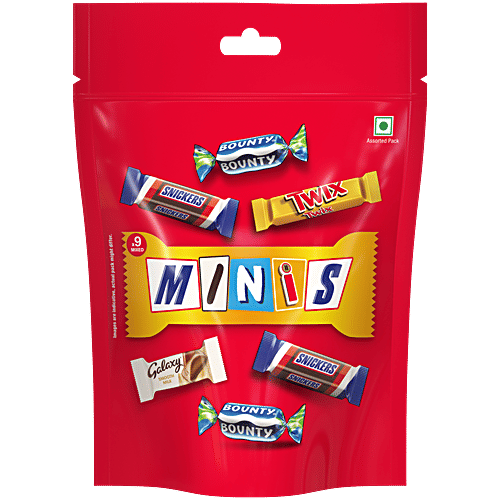 Snickers Mixed Minis Chocolate, Assorted, 103.5 g