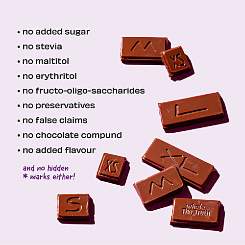 The Whole Truth Almond Raisin Dark Chocolate - No Added Sugar, 80 g  