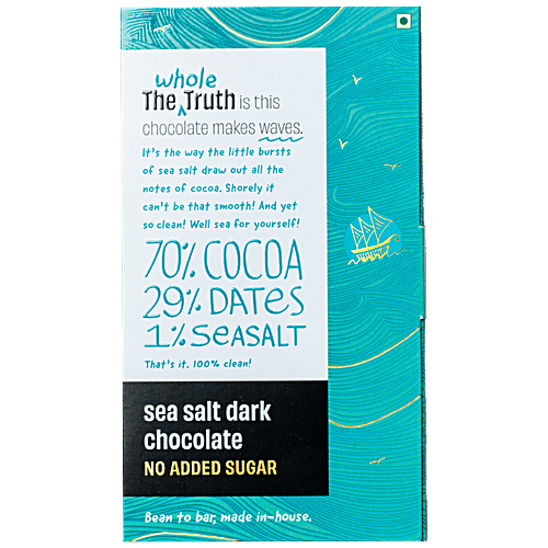 Buy The Whole Truth Sea Salt Dark Chocolate No Added Sugar Online at