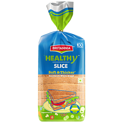 Buy Britannia Healthy Slice Sandwich White Bread Soft & Thicker