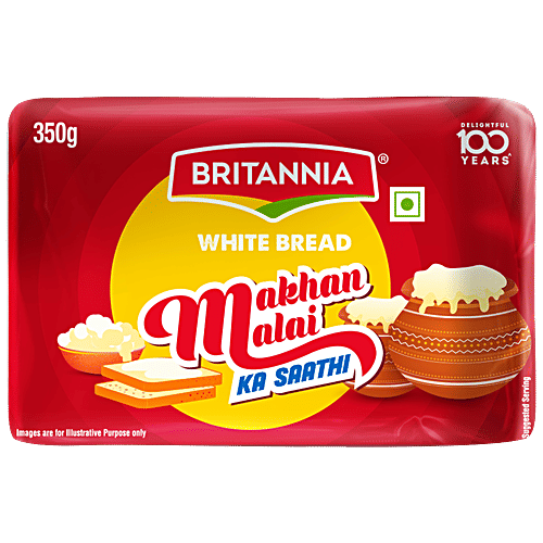 Britannia White Bread - Makhan Malai Ka Sathi, 350 g  