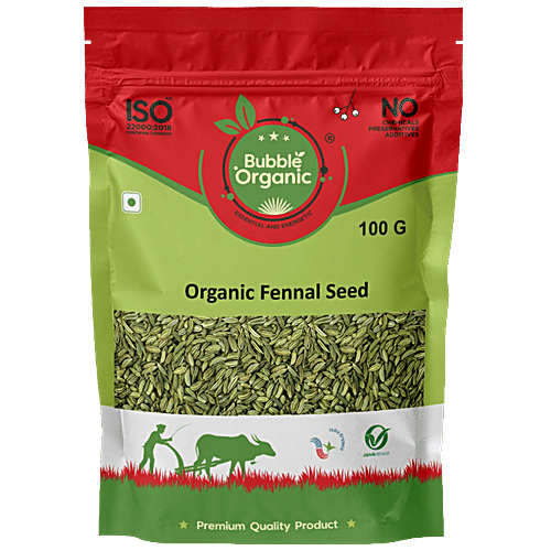 Buy Bubble Organic Fennel Seed Premium Quality, Saunf Online at Best