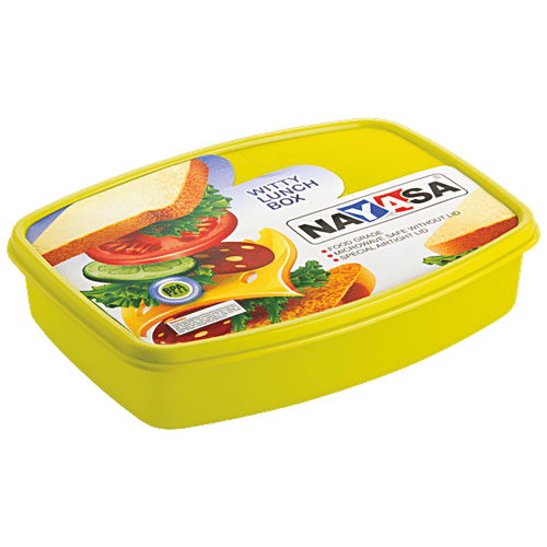 Buy Nayasa Witty Big Plastic Lunch Box For Kids, School, Office, Tiffin Box, Dabba, Green Online