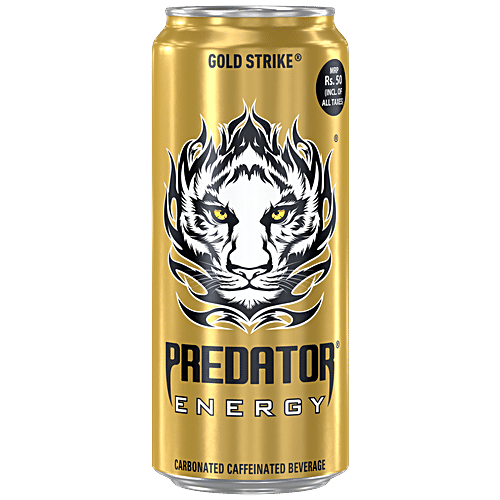 Predator  Energy Drink - Carbonated Caffeinated Beverage, 300 ml Can 