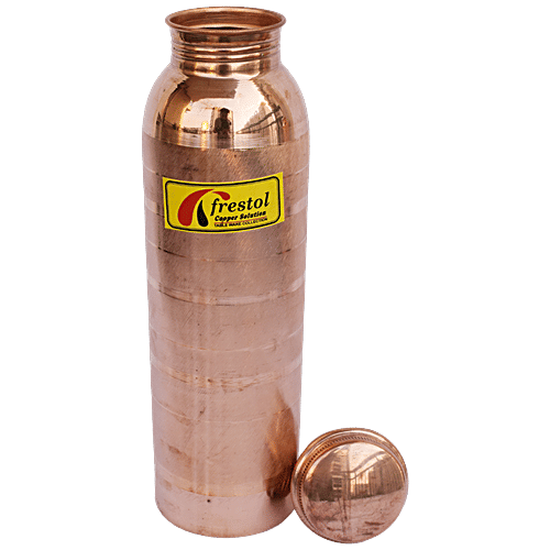 Frestol Pure Copper Bottle & Glass Combo, 2 pcs (Bottle, 950 ml + Glass, 100 ml) 