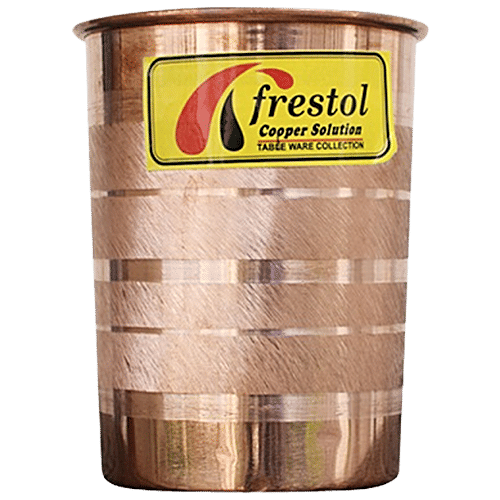 Frestol Pure Copper Bottle & Glass Combo, 2 pcs (Bottle, 950 ml + Glass, 100 ml) 