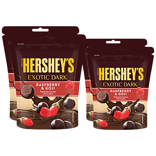 Hershey's Exotic Dark - Love Edition, Raspberry & Goji, Valentine Day Chocolate Gift Pack, 266.6 g  