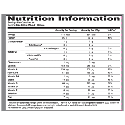 Isopure Protein Powder Drink Mix For Adults - Cookies & Cream, Lactose & Gluten Free, 500 g