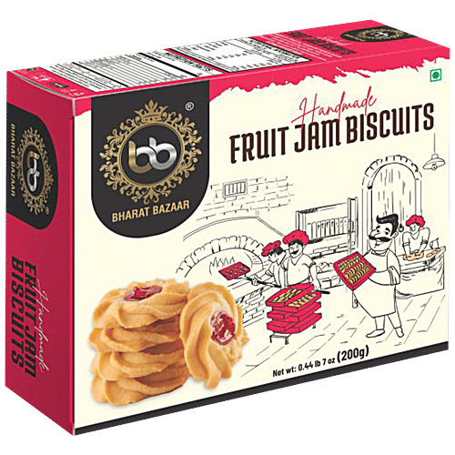 Buy Bharat Bazaar Fruit Jam Biscuits Handmade Online at Best Price of