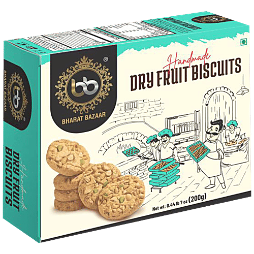 Buy Bharat Bazaar Dry Fruit Biscuits Handmade Online at Best Price of