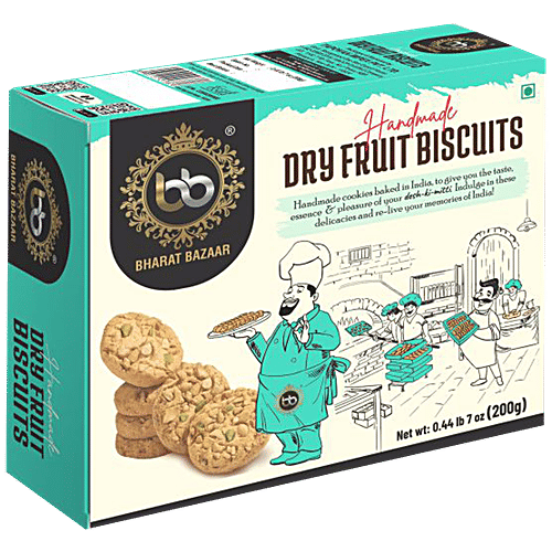 Buy Bharat Bazaar Dry Fruit Biscuits Handmade Online at Best Price of