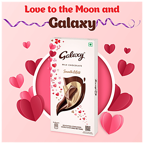 Galaxy Smooth Milk Chocolate Gift Pack For Valentine's Day - Rich Flavour, 112 g (2 pcs x 56 g) 