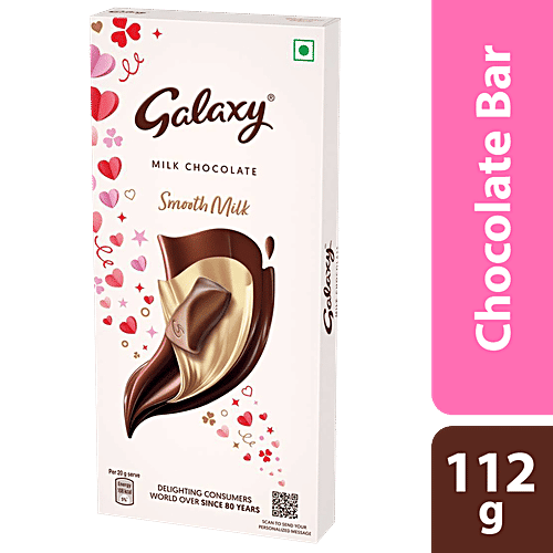 Galaxy Smooth Milk Chocolate Gift Pack For Valentine's Day - Rich Flavour, 112 g (2 pcs x 56 g) 