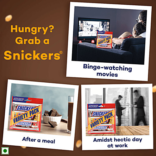 Snickers Peanut Assorted Chocolate Bars Variety Pack, 125 g