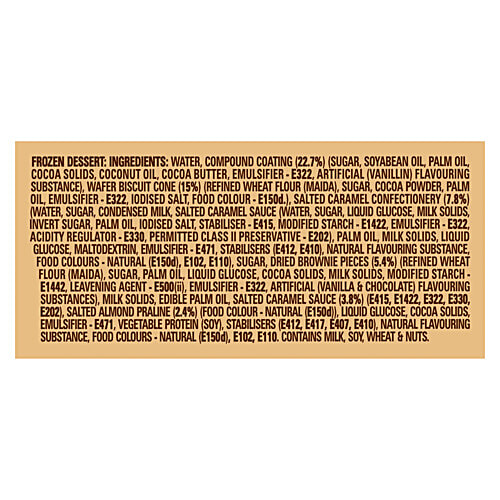 Kwality Wall's Cornetto - Salted Caramel Brownie, 110 ml  