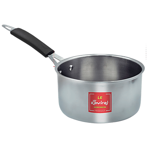 Buy Kaviraj Stainless Steel Sauce Pan 3 Layer, Induction Friendly, 15
