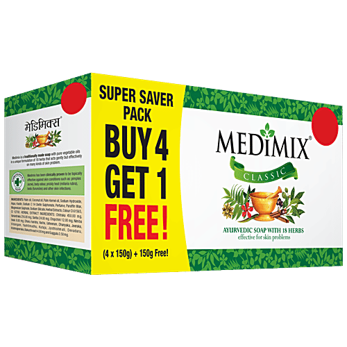 Buy Medimix Classic Ayurvedic Soap With 18 Herbs, Effective For Skin