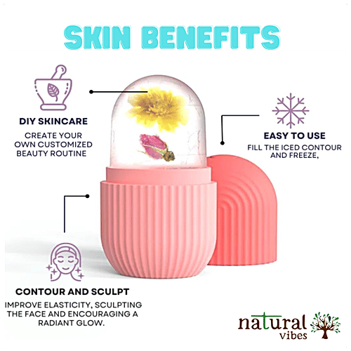 Natural Vibes Ice Facial Roller - For Face, Neck & Under Eye, 94 g  