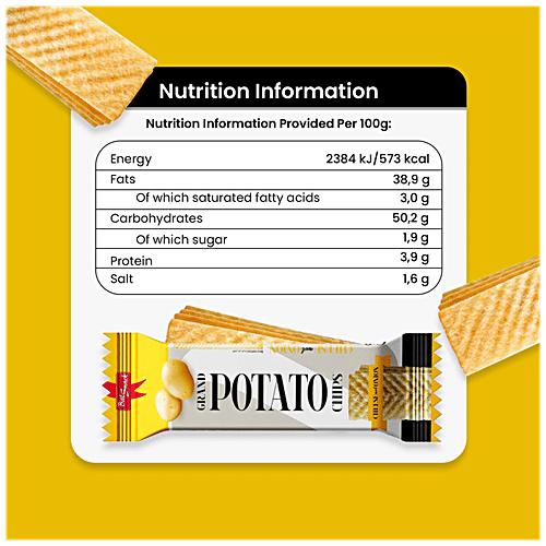 Bal Snack Grand Potato Chips - Cheese & Onion, Crispy, 60 g  