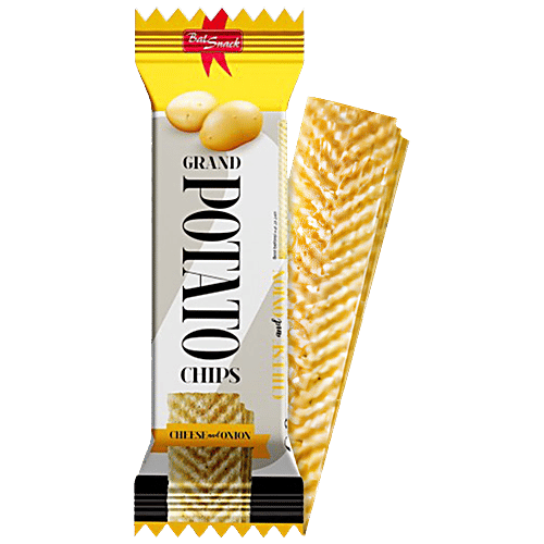 Bal Snack Grand Potato Chips - Cheese & Onion, Crispy, 60 g  