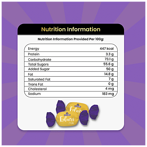 Sapphire  Eclairs - Milk, Premium, Creamy, 800 g  Creamy Caramel Filling
 Encrusted in Sugar and Vanilla