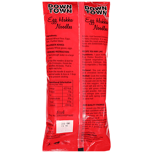 Down Town Egg Hakka Noodles, 200 g