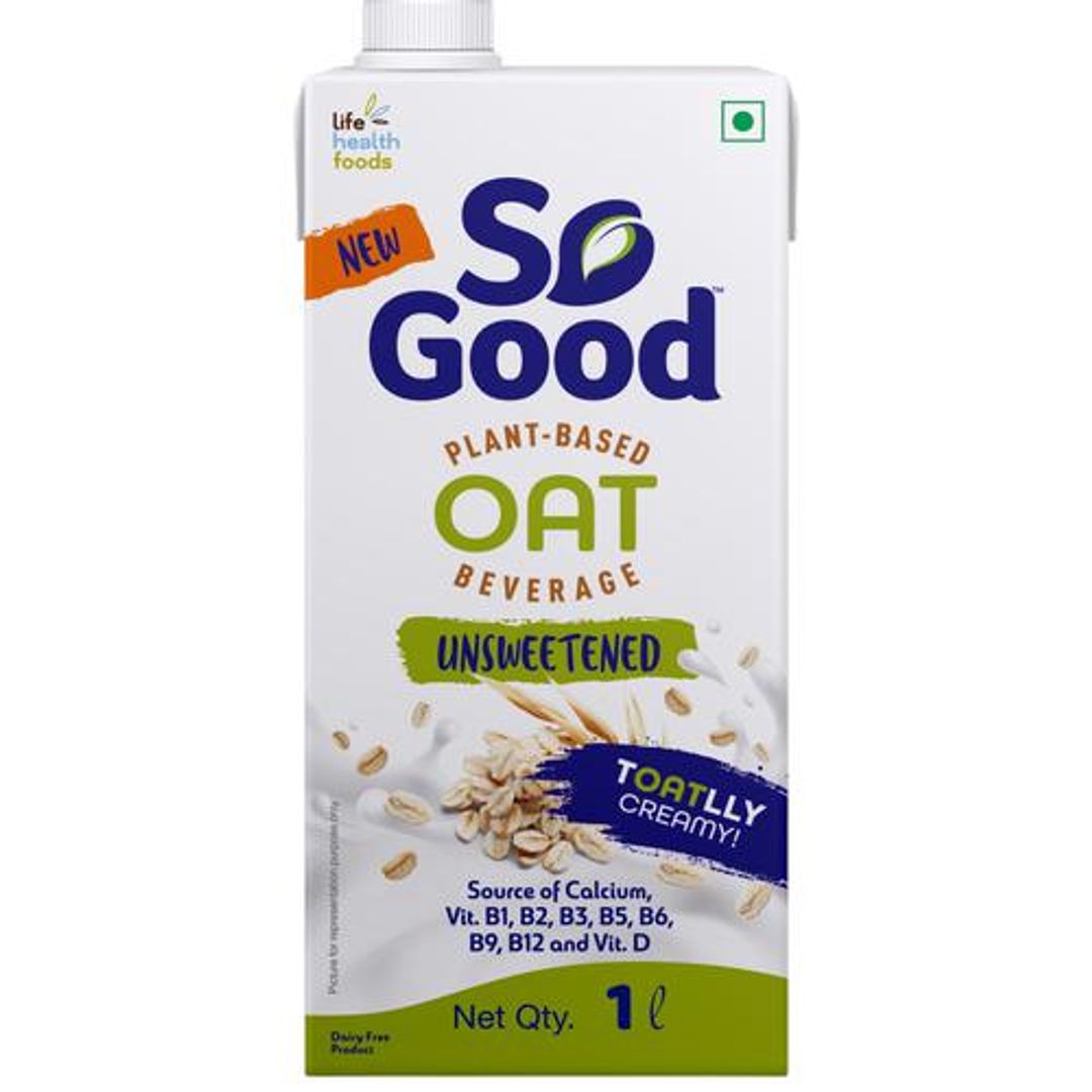 So Good Plant-Based Oat Beverage - Unsweetened, 1 L 