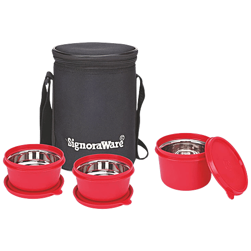 Buy Signoraware Monarch Executive Medium Microsafe Lunch Box With Bag