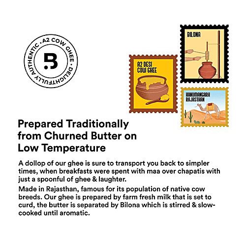 Barosi A2 Desi Cow Ghee - Rich In Antioxidants, 250 ml Jar 