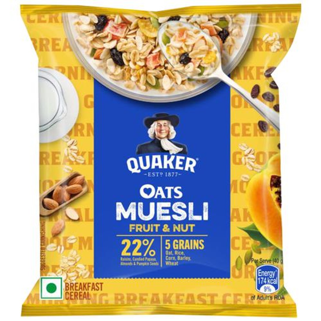Buy Quaker Oats Muesli Fruit & Nut Flavour, Breakfast Cereal Online