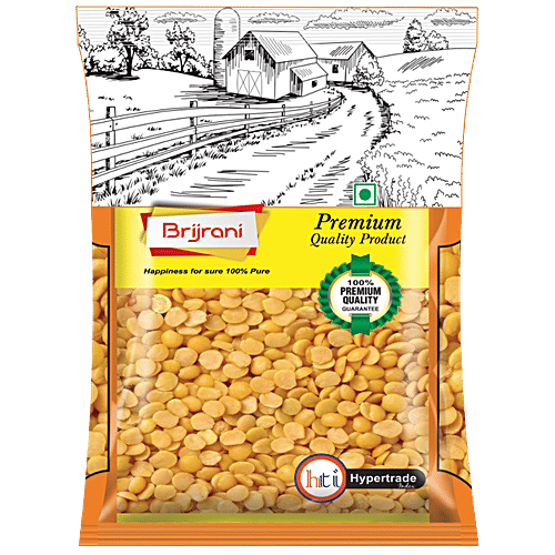 Brijrani Arhar Dal - Pure, Premium Quality, Rich In Protein, 1 kg Pouch 