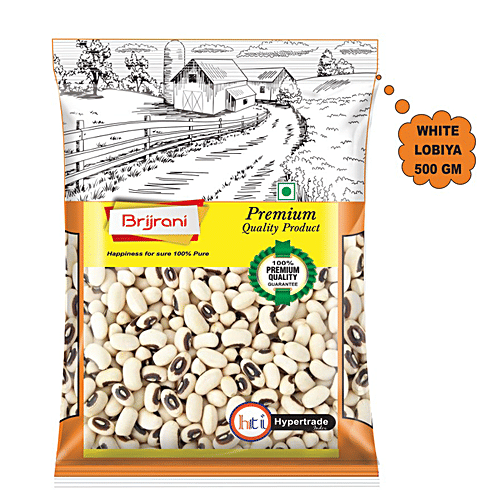 Brijrani White Lobiya - Pure & Premium Quality, 500 g Pouch 