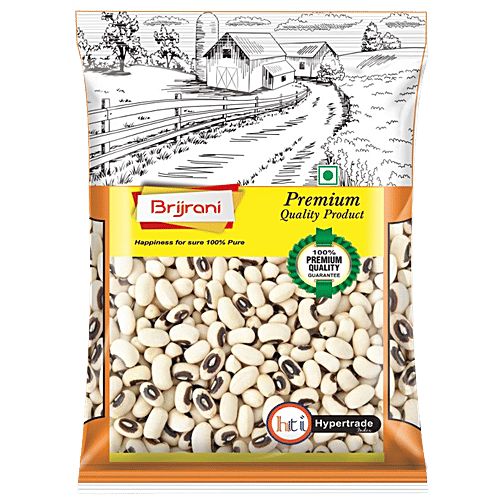 Brijrani White Lobiya - Pure & Premium Quality, 500 g Pouch 