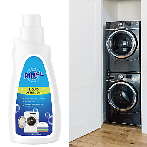 Rinsl Liquid Detergent - Removes Tough Stains, Ideal For All Clothes & Fabrics, 450 ml  Removes Tough Stains
 Ideal For All Clothes & Fabrics
