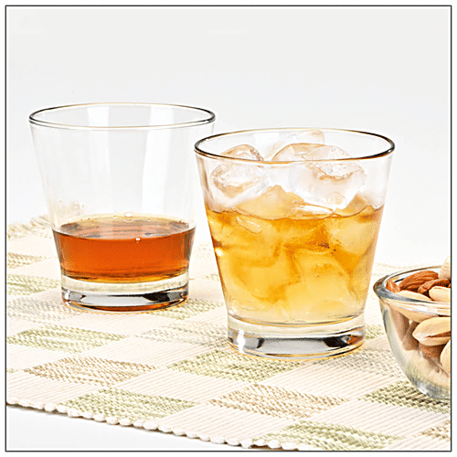 Yera Whiskey Glasses - Transparent, 340 ml (Set of 6) 