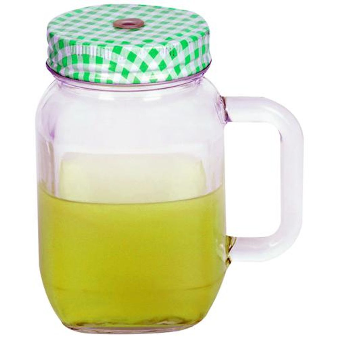 Yera Mason Jar With Lid - Transparent, 440 ml (1 pc)