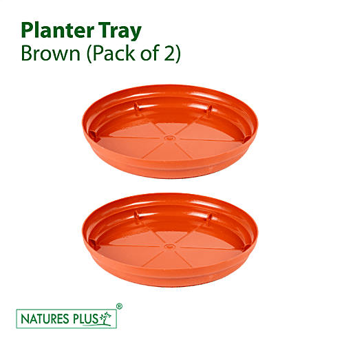 Natures Plus Planter Tray 14 - Brown, Durable, Longlasting, 2 pcs