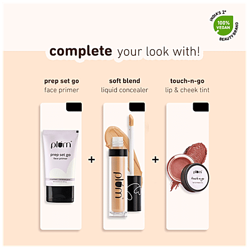 Plum Soft Blend Weightless Foundation - With Hyaluronic Acid, Matte Finish, Long Wear, 30 ml Pinched Blush - 115P 