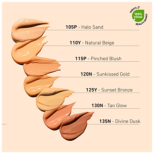 Plum Soft Blend Weightless Foundation - With Hyaluronic Acid, Matte Finish, Long Wear, 30 ml Tan Glow - 130N