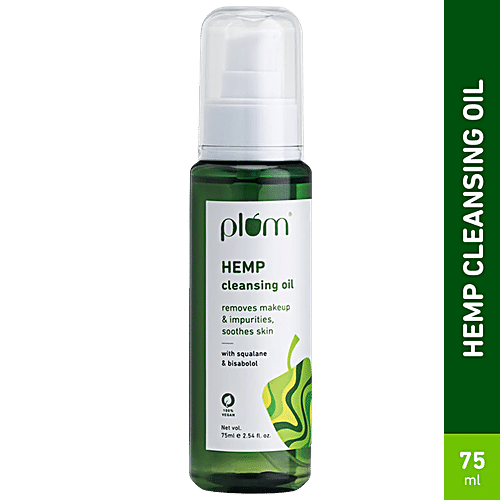 Buy Plum Hemp Cleansing Oil 100 Vegan, Removes Makeup & Impurities