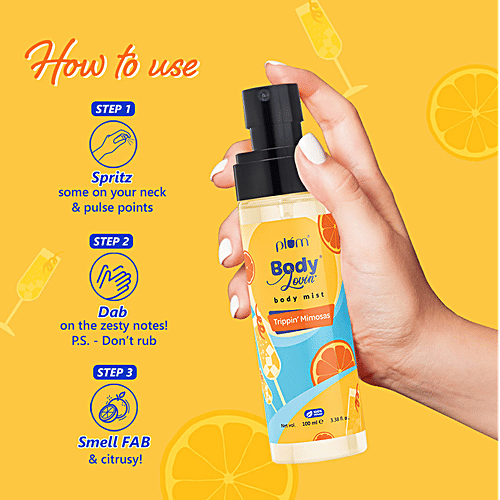 Plum BodyLovin' Body Mist - Trippin' Mimosas, Citrusy Fragrance, Perfume Body Spray, 100 ml  